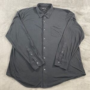 BONOBOS Mens Black‎ Long Sleeve Button Down Shirt Standard Fit XXL